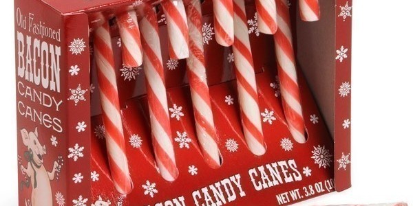 Рождественские конфеты трости со вкусом бекона