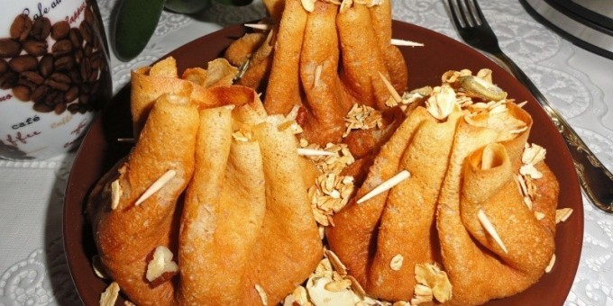 Блинные с начинкой "Мешочки" на Масленицу