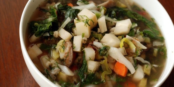 Грибная солянка с квашеной капустой на пост