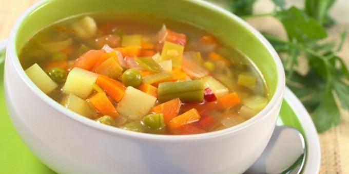 Постное блюдо: суп-пюре из 6 видов овощей