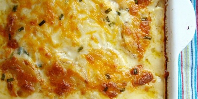 Запекаем любой вид рыбы с картофелем и сливками