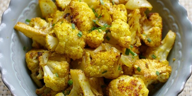 Острая закуска: Цветная капуста с сырным соусом