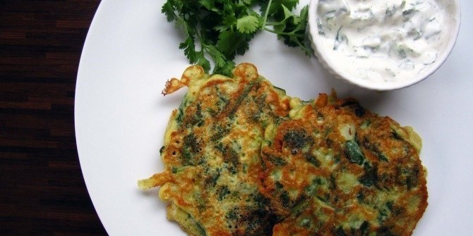 Овощные оладушки из шпината и брынзы, для тех кто в форме