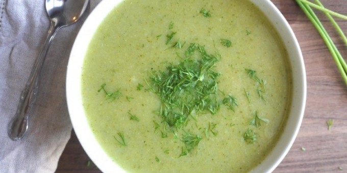 Суп пюре из брокколи и цветной капусты