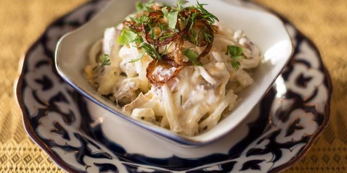 Простой узбекский салат "Ташкент"