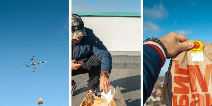 Как работает первая доставка еды дронами от Menu.by