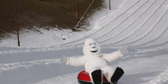 Самые крутые горки для катания на тюбинге сейчас в спортивном комплексе «Раубичи» по 5 рублей за весь день