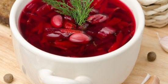 Постный борщ с грибами