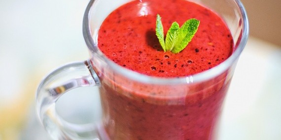 Брусничный смузи