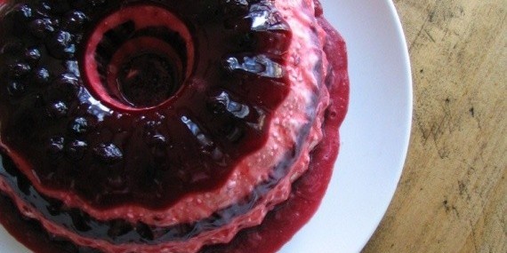 Трехцветный черничный десерт «Рапсодия»