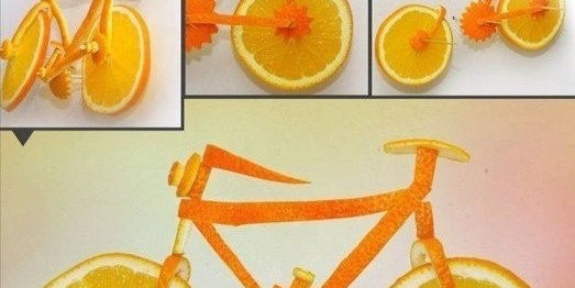 Велосипед из апельсина