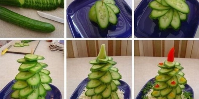 Идея на Новый Год: Овощная закусочная елка
