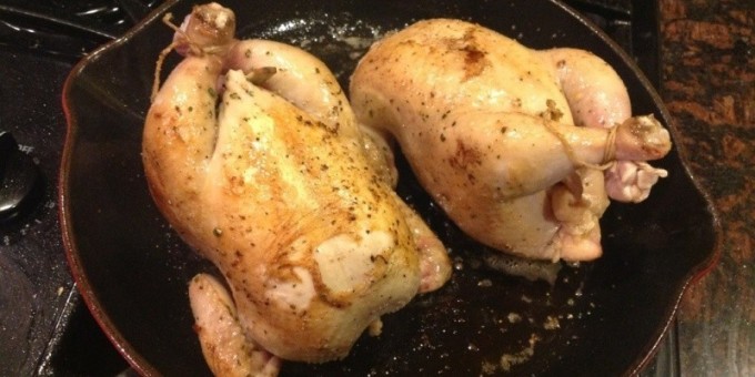 Курочка с "загаром" карамельного цвета и с ароматом шалфея